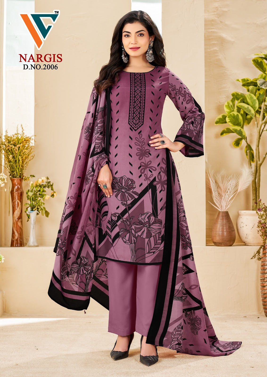 Nargis Vol 2 Vandana Creation Mix Cotton Karachi Salwar Suits Wholesaler Gujarat