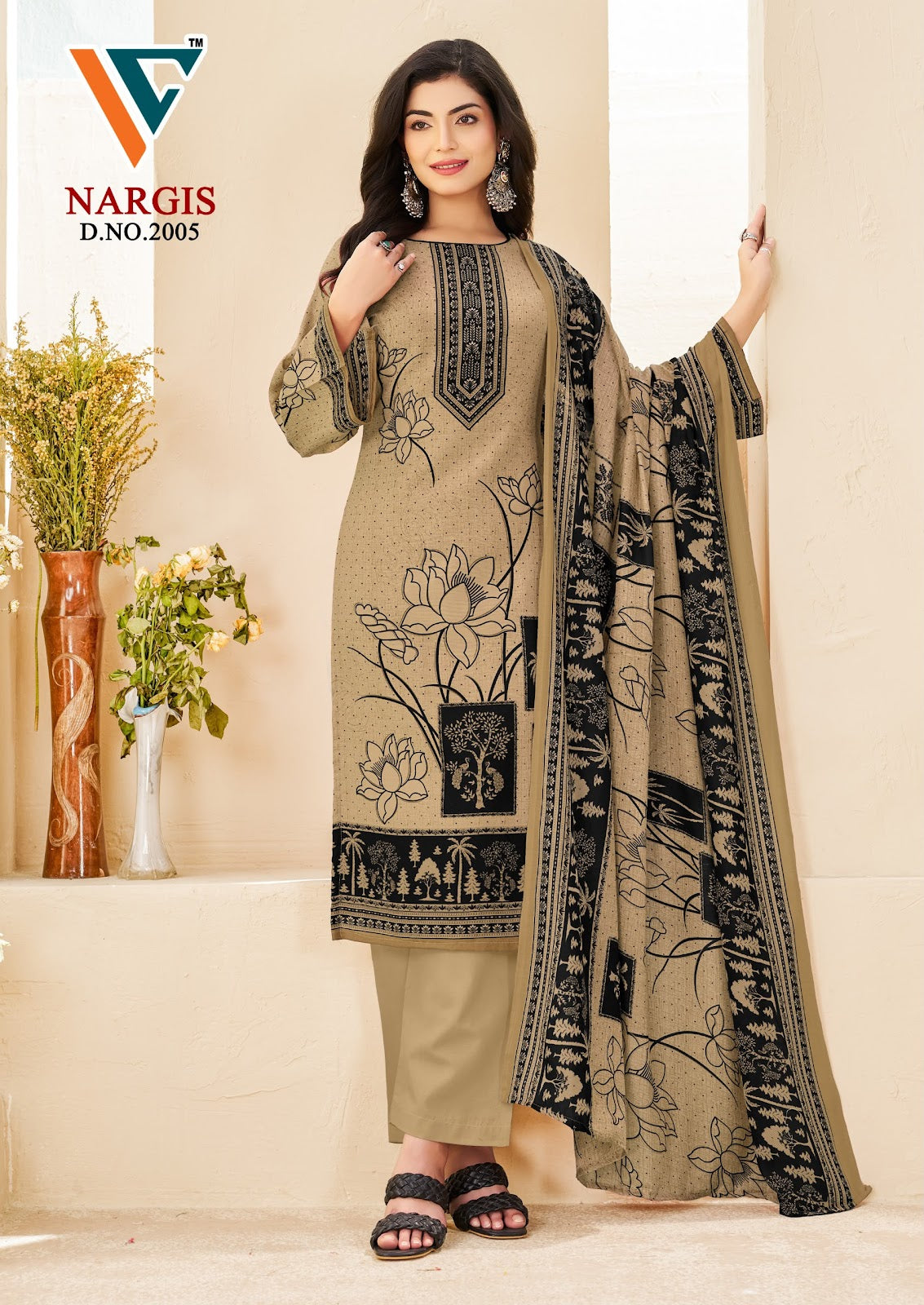 Nargis Vol 2 Vandana Creation Mix Cotton Karachi Salwar Suits Wholesaler Gujarat