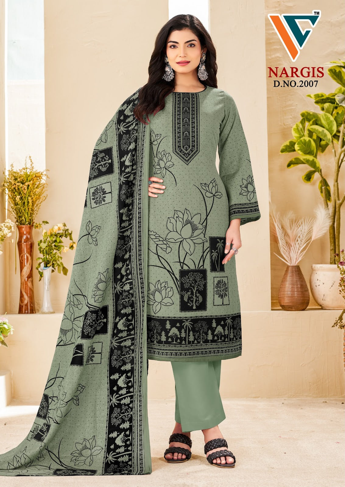 Nargis Vol 2 Vandana Creation Mix Cotton Karachi Salwar Suits Wholesaler Gujarat