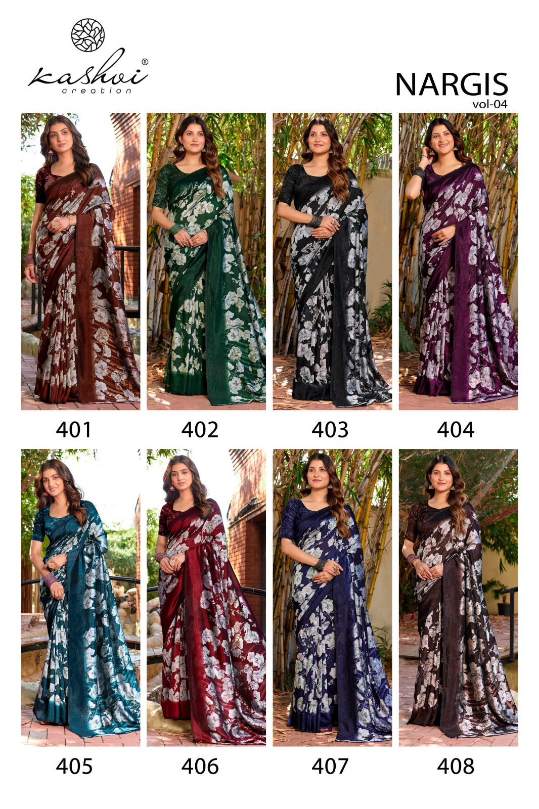 Nargis Vol 4 Kashvi Creation Vichitra Sarees Exporter India