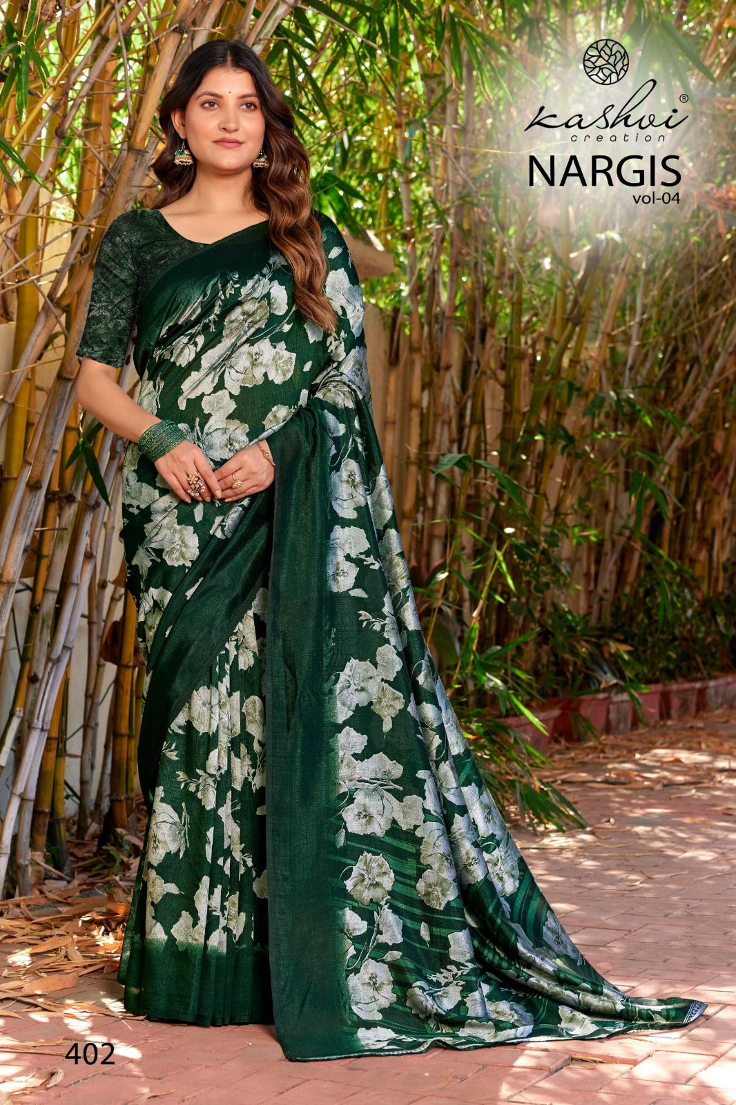 Nargis Vol 4 Kashvi Creation Vichitra Sarees Exporter India