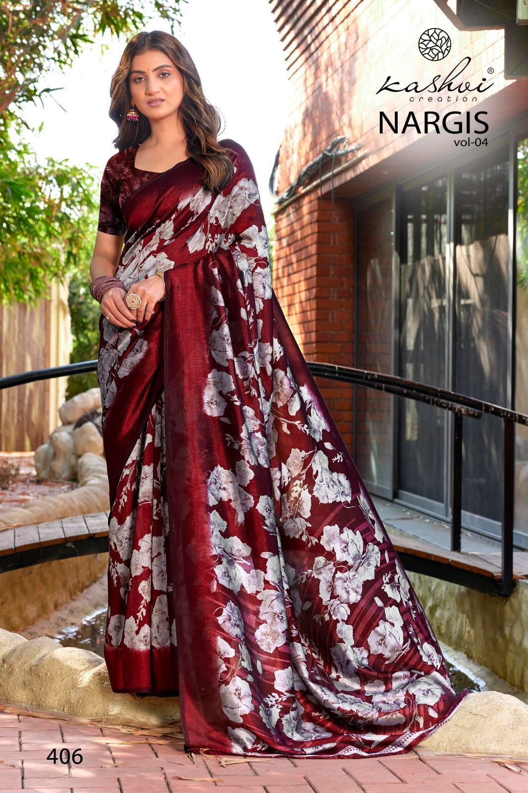 Nargis Vol 4 Kashvi Creation Vichitra Sarees Exporter India