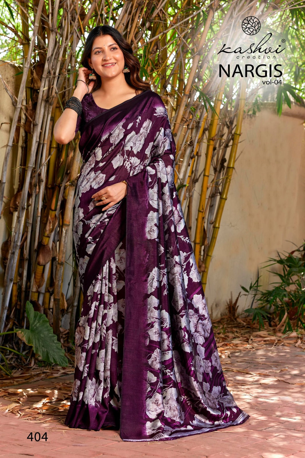 Nargis Vol 4 Kashvi Creation Vichitra Sarees Exporter India