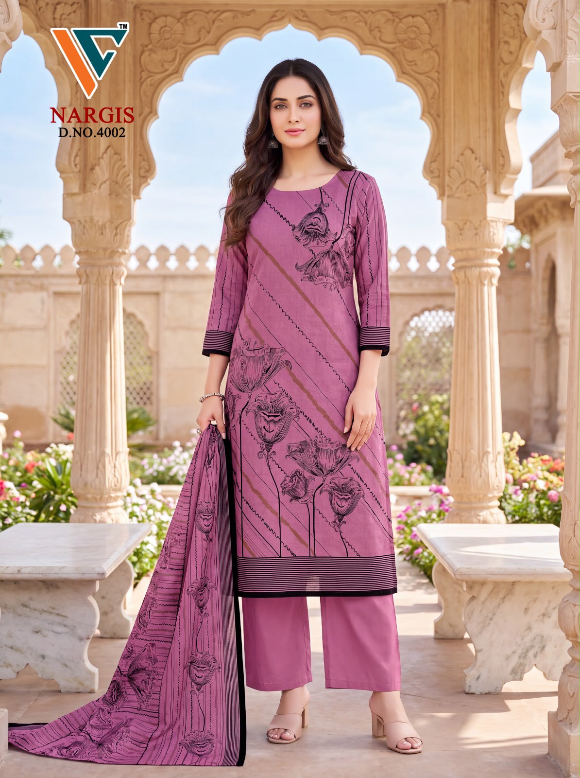 Nargis Vol 4 Vandana Creation Mix Cotton Karachi Salwar Suits Wholesale Rate