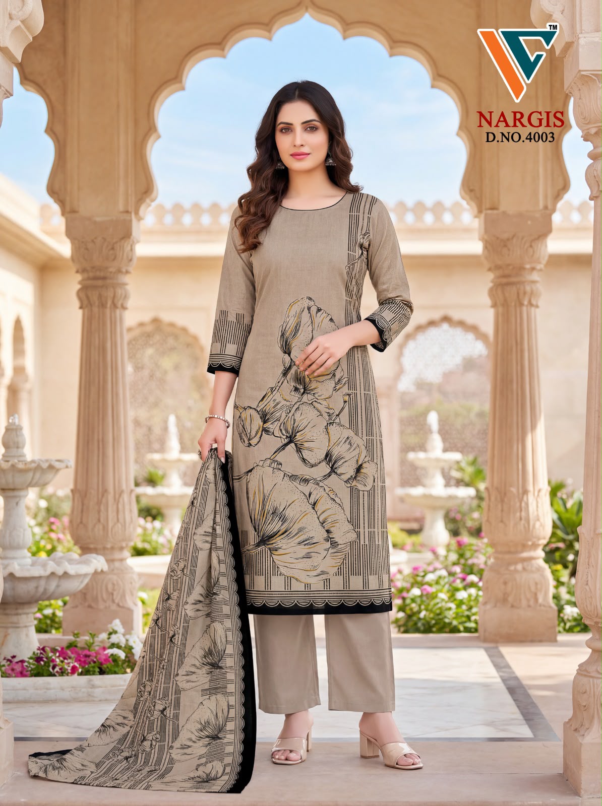Nargis Vol 4 Vandana Creation Mix Cotton Karachi Salwar Suits Wholesale Rate