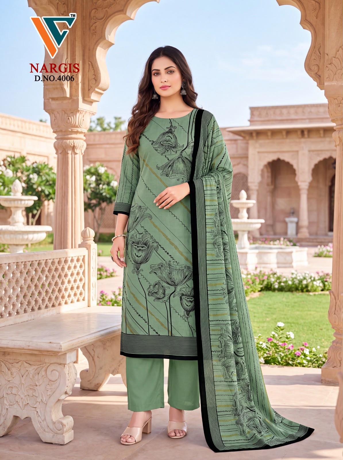 Nargis Vol 4 Vandana Creation Mix Cotton Karachi Salwar Suits Wholesale Rate
