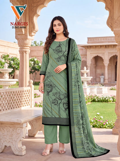 Nargis Vol 4 Vandana Creation Mix Cotton Karachi Salwar Suits Wholesale Rate