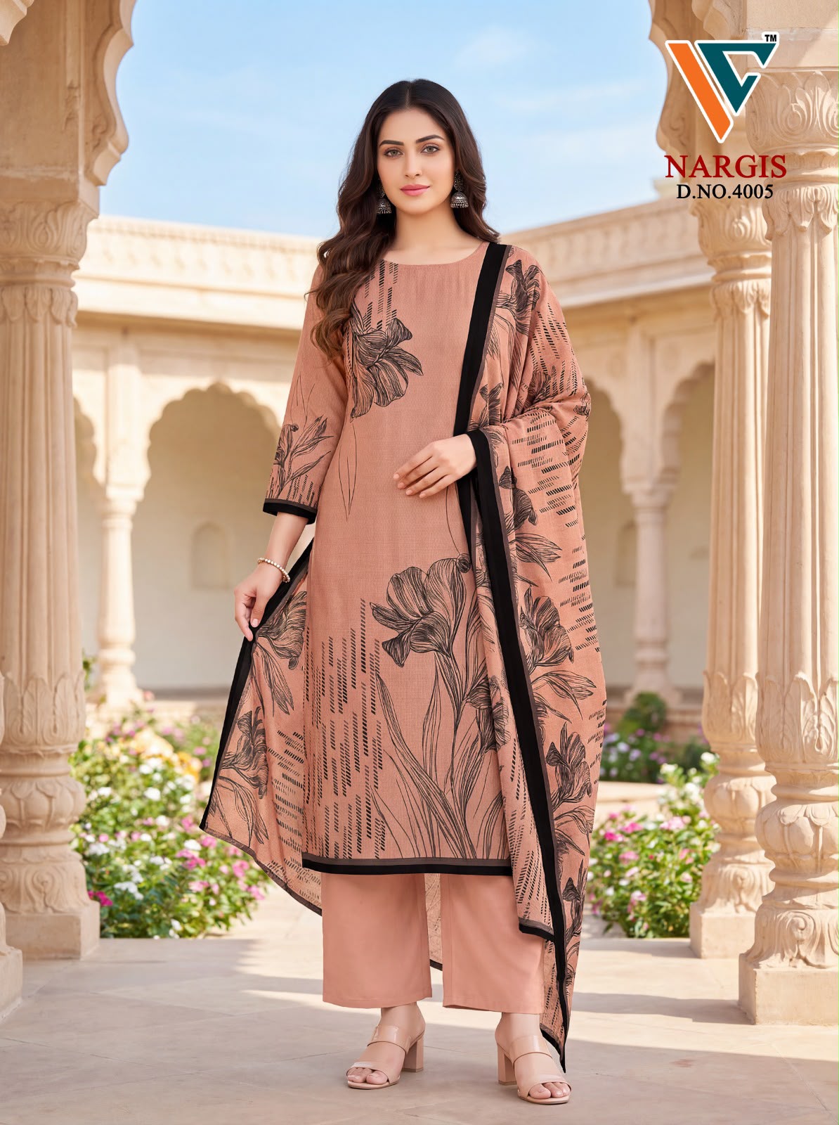 Nargis Vol 4 Vandana Creation Mix Cotton Karachi Salwar Suits Wholesale Rate