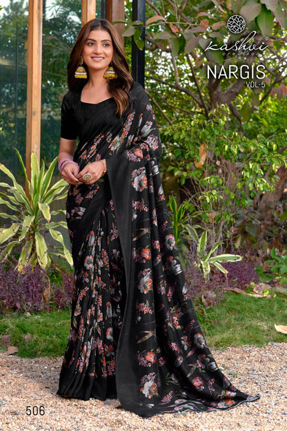 Nargis Vol 5 Kashvi Creation Vichitra Sarees Exporter
