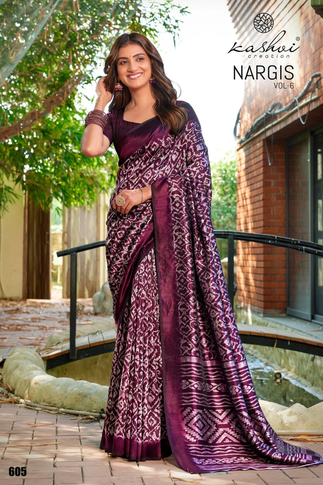 Nargis Vol 6 Kashvi Creation Vichitra Sarees Supplier