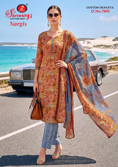 Nargis Vol 7 Ganeshji Cotton Dress Material Manufacturer Gujarat