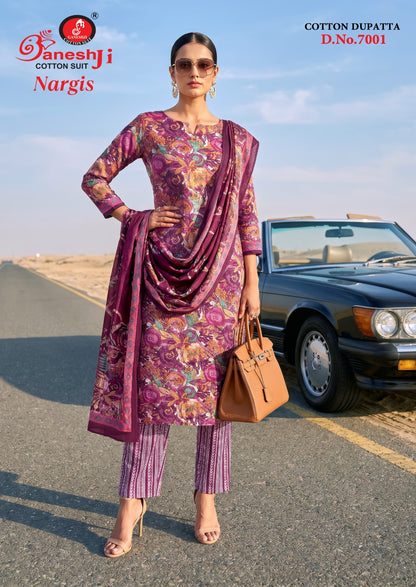 Nargis Vol 7 Ganeshji Cotton Dress Material Manufacturer Gujarat