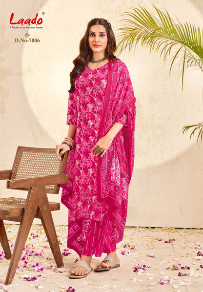 Nargis Vol 7 Laado Readymade Cotton Pant Suits Manufacturer India