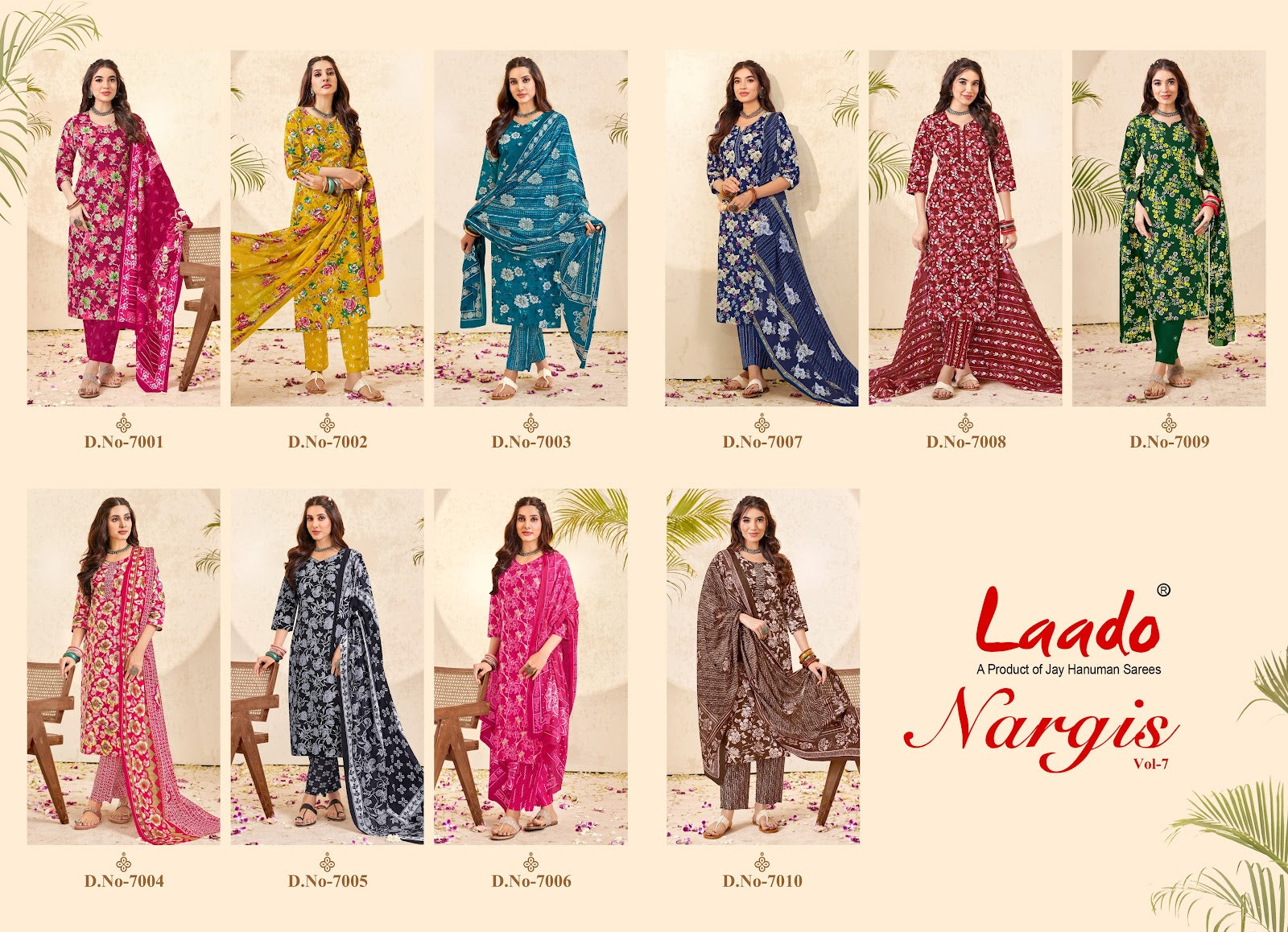 Nargis Vol 7 Laado Readymade Cotton Pant Suits Manufacturer India