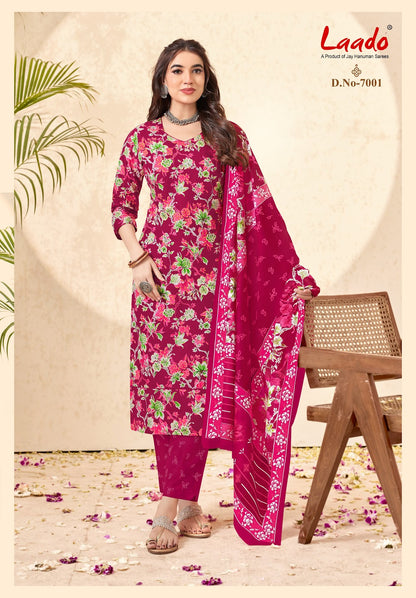 Nargis Vol 7 Laado Readymade Cotton Pant Suits Manufacturer India
