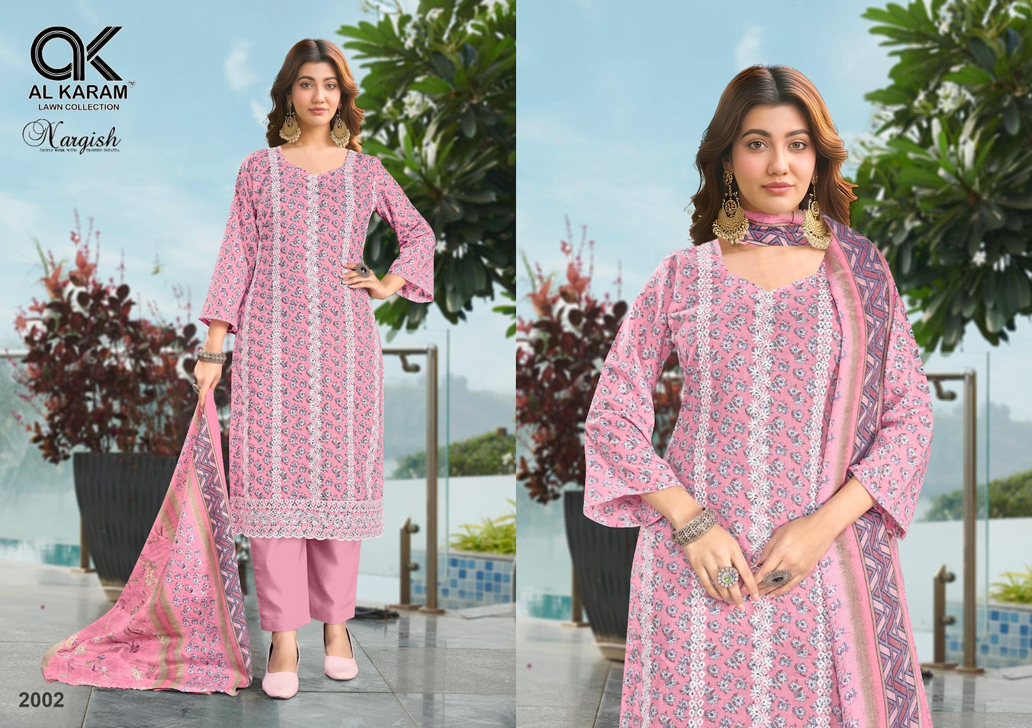 Nargish Al Karam Pure Cotton Karachi Salwar Suits Wholesale Price
