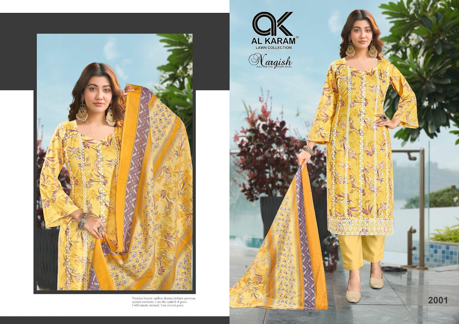 Nargish Al Karam Pure Cotton Karachi Salwar Suits Wholesale Price