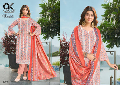 Nargish Al Karam Pure Cotton Karachi Salwar Suits Wholesale Price