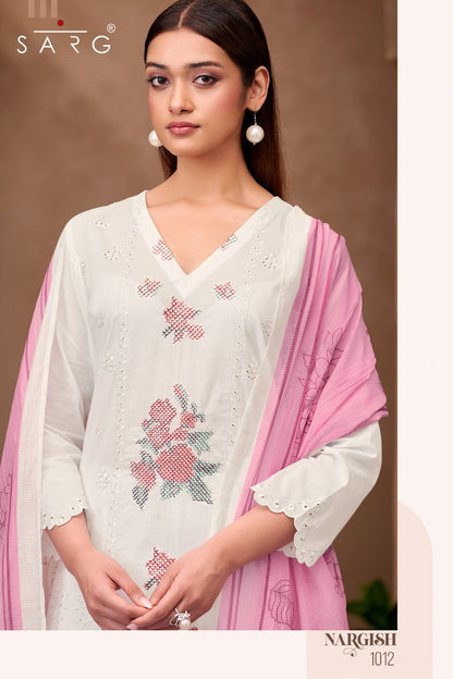 Nargish Sarg Pure Cotton Pant Style Suits Exporter India