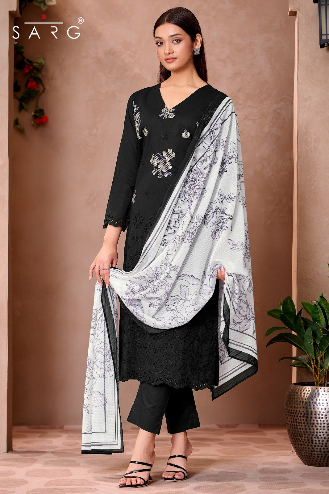 Nargish Sarg Pure Cotton Pant Style Suits Exporter India