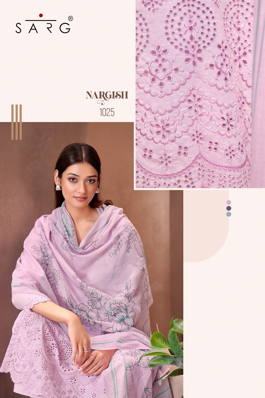 Nargish Sarg Pure Cotton Pant Style Suits Exporter India