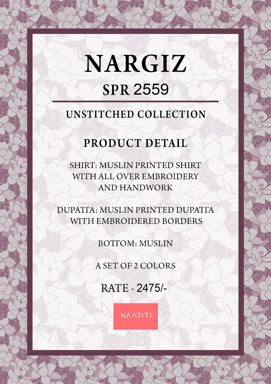 Nargiz Naariti Muslin Salwar Suits Wholesaler India