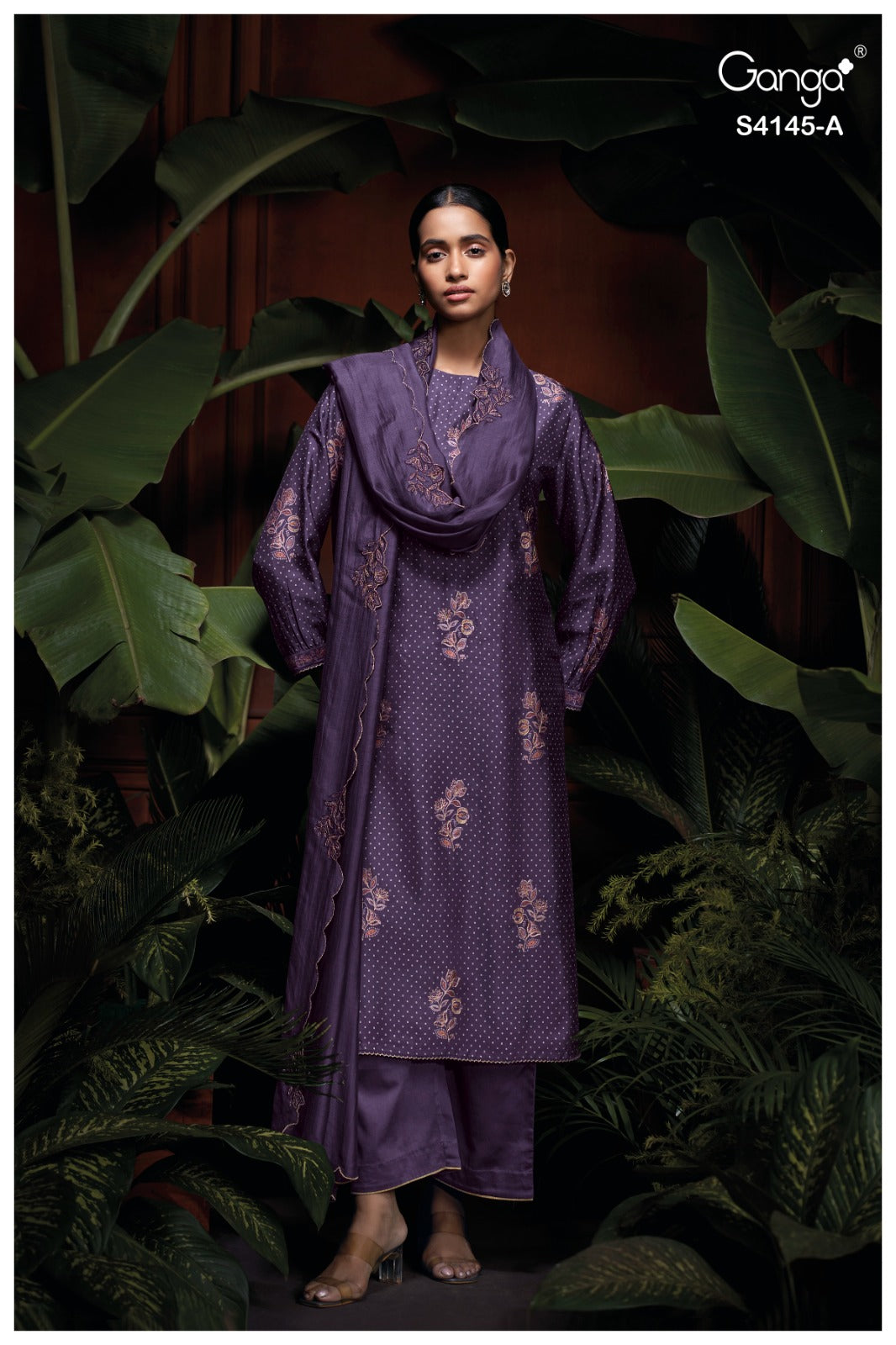 Nariah S4145 Ganga Bemberg Silk Pant Style Suits Wholesale Rate