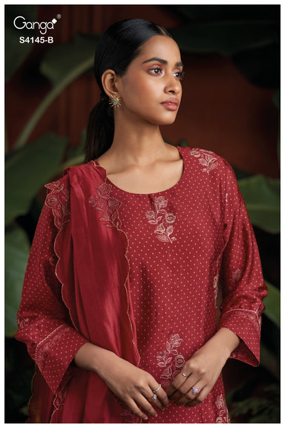 Nariah S4145 Ganga Bemberg Silk Pant Style Suits Wholesale Rate