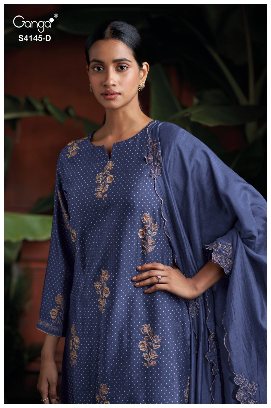 Nariah S4145 Ganga Bemberg Silk Pant Style Suits Wholesale Rate