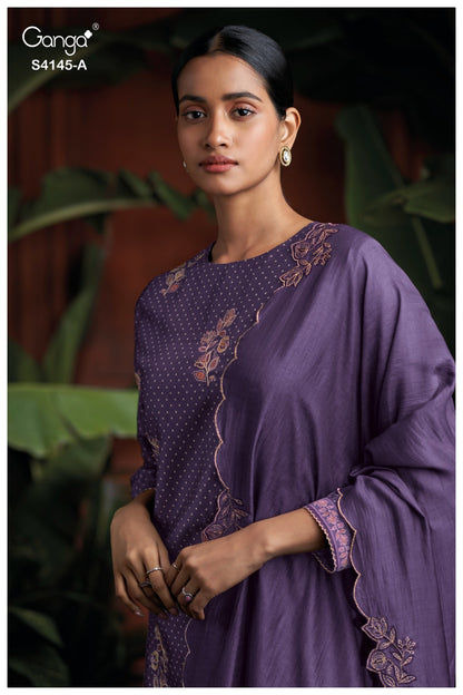Nariah S4145 Ganga Bemberg Silk Pant Style Suits Wholesale Rate