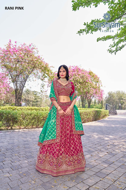 Naseehat Surshyam Fashion Banarasi Silk Lehenga Choli Wholesaler Gujarat