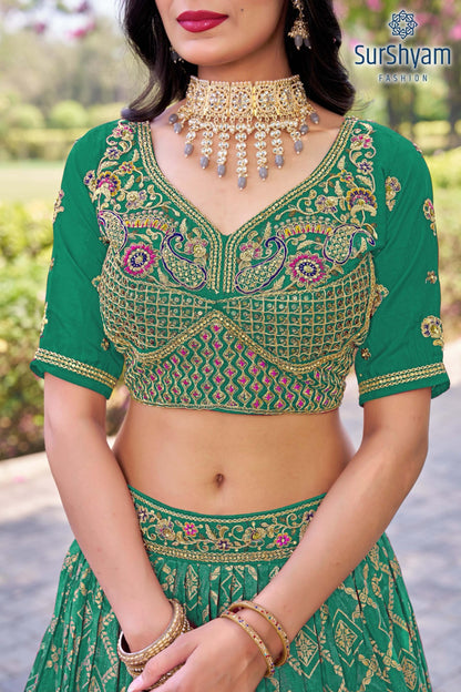 Naseehat Surshyam Fashion Banarasi Silk Lehenga Choli Wholesaler Gujarat