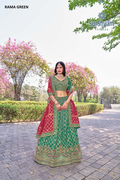 Naseehat Surshyam Fashion Banarasi Silk Lehenga Choli Wholesaler Gujarat