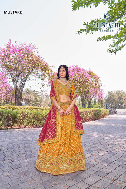 Naseehat Surshyam Fashion Banarasi Silk Lehenga Choli Wholesaler Gujarat