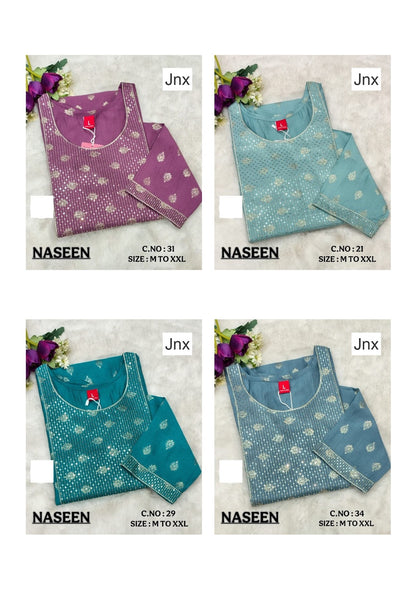 Naseen 251125 Jnx Vertican Straight Cut Kurtis Exporter India