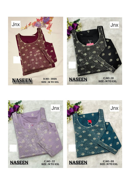 Naseen 251125 Jnx Vertican Straight Cut Kurtis Exporter India