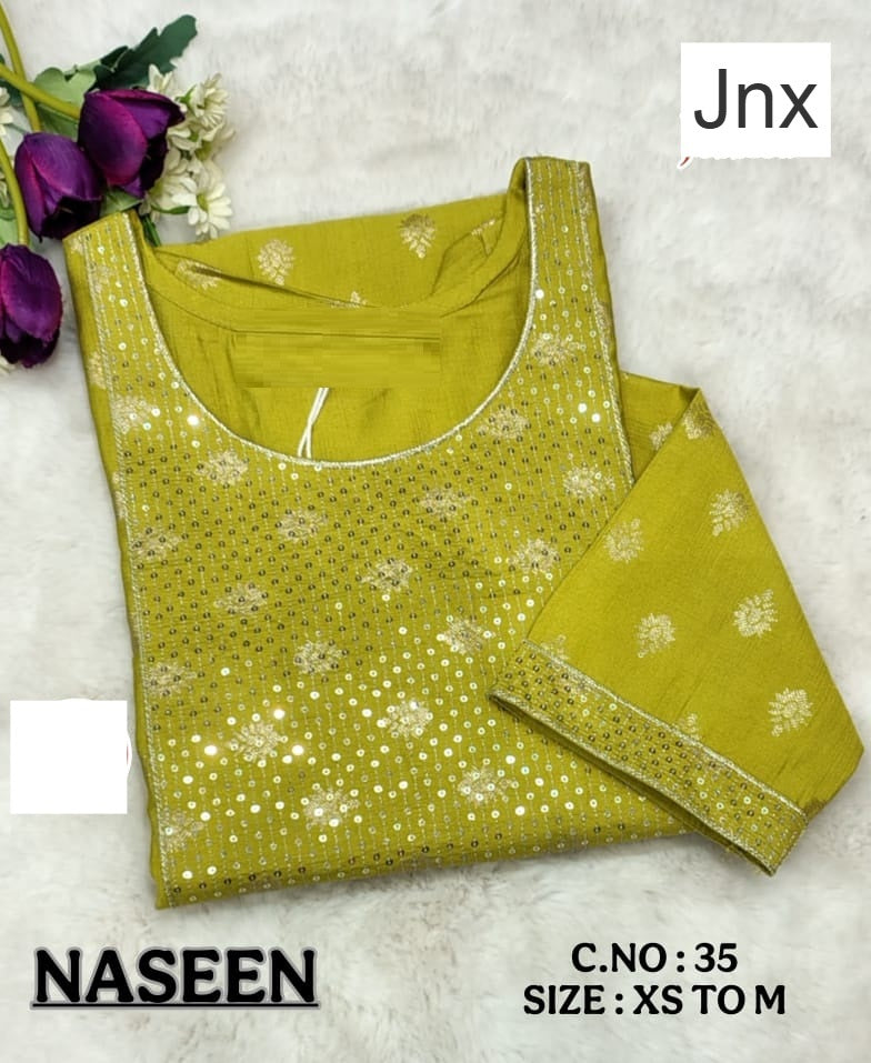 Naseen 291225 Jnx Vertican Straight Cut Kurtis Wholesaler India