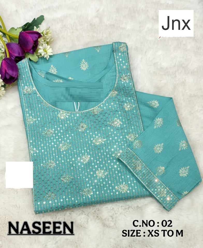 Naseen 291225 Jnx Vertican Straight Cut Kurtis Wholesaler India