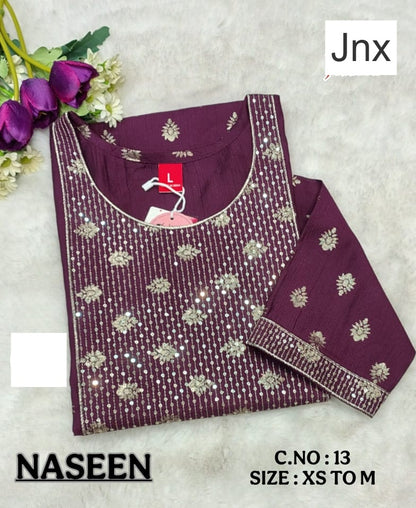 Naseen 291225 Jnx Vertican Straight Cut Kurtis Wholesaler India
