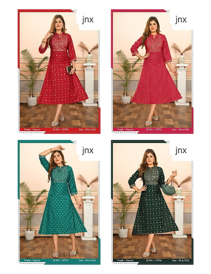 Naseen Jnx Vatican Anarkali Kurtis Exporter Ahmedabad