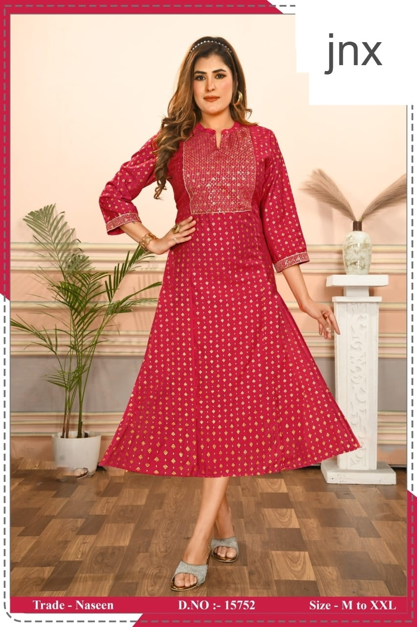 Naseen Jnx Vatican Anarkali Kurtis Exporter Ahmedabad