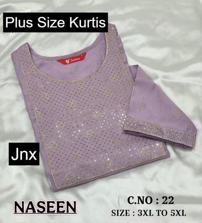 Naseen Jnx Vertican Plus Size Kurtis Wholesaler Ahmedabad