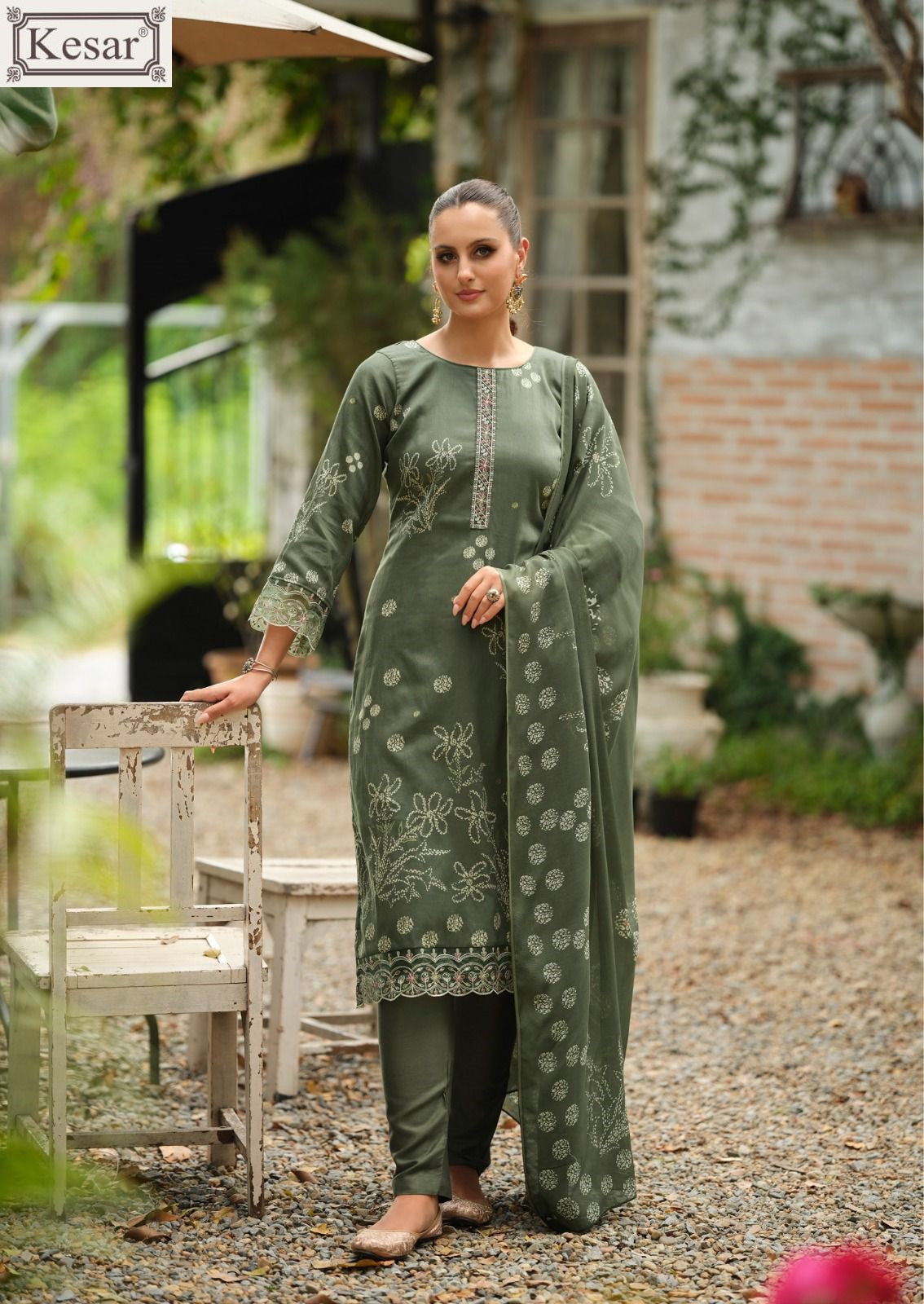 Naseera Kesar Pure Jam Pant Style Suits Wholesaler Gujarat