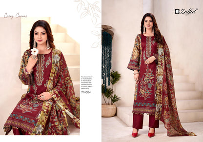 Naseera Zulfat Designer Jam Cotton Karachi Salwar Suits Manufacturer Ahmedabad