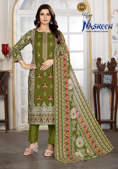 Nasreen Harshit Fashion Viscose Reyon Karachi Salwar Suits Wholesaler