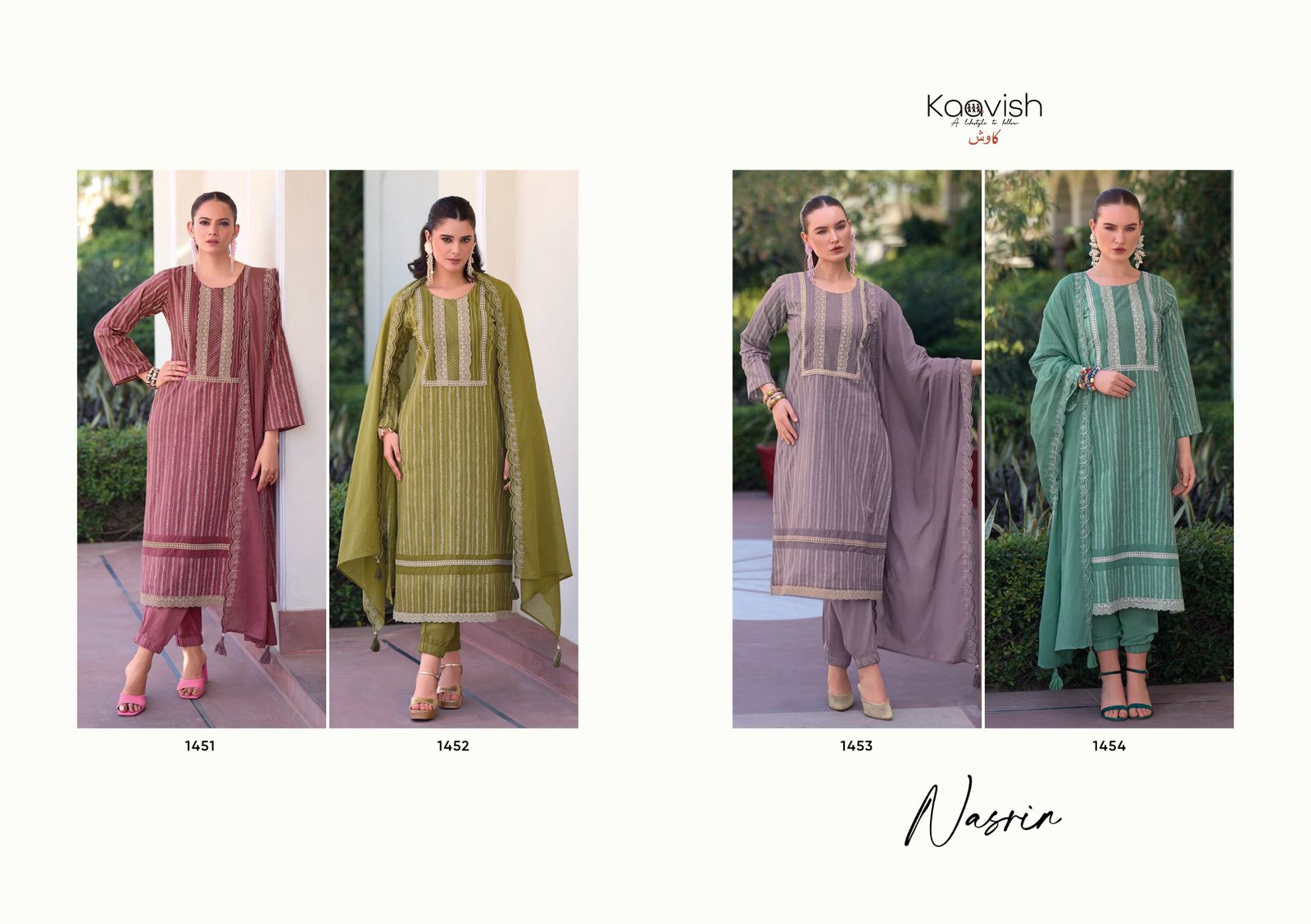 Nasrin Kaavish Pure Lawn Pant Style Suits Wholesale Price