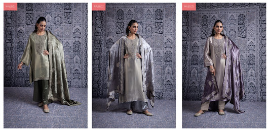Nasrin Naariti Pure Silk Velvet Suits Wholesale