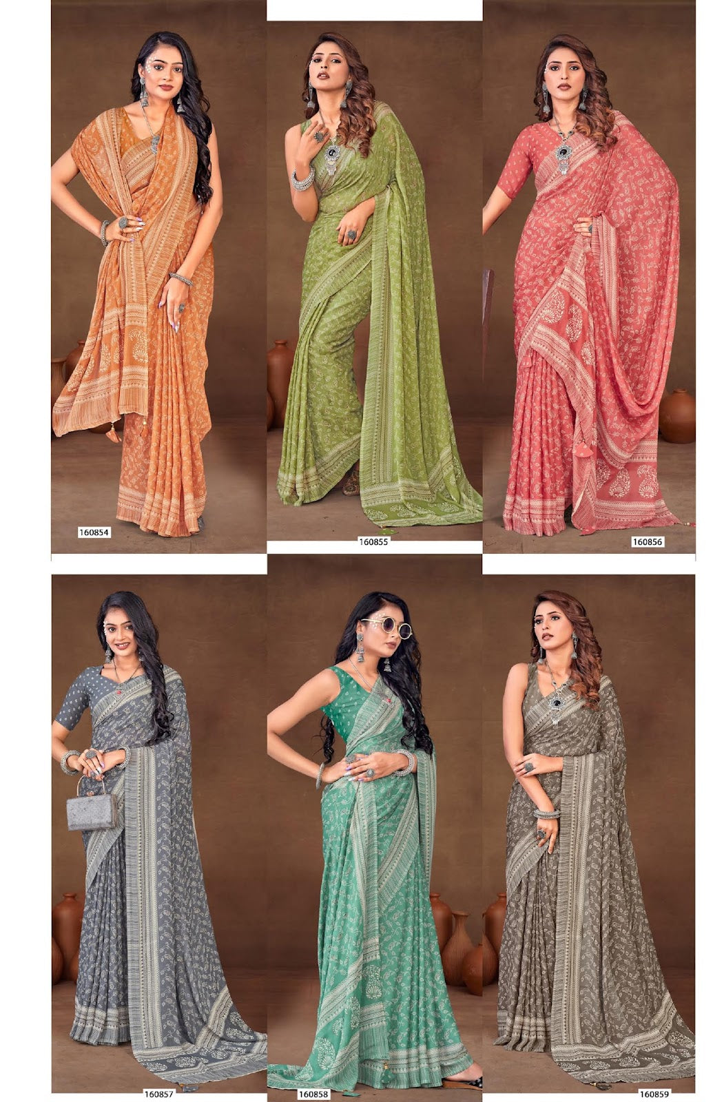 Natali Vallabhi Prints Georgette Sarees Supplier