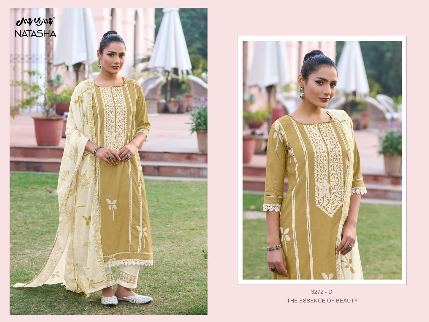 Natasha 3272 Jay Vijay Pure Cotton Pant Style Suits Exporter Gujarat