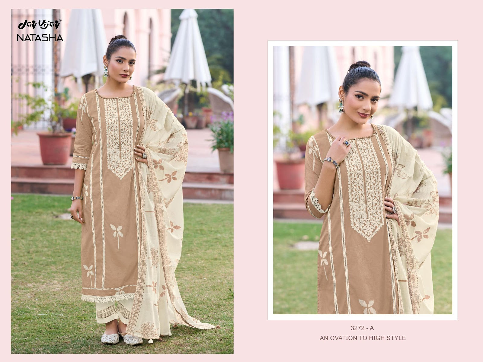 Natasha 3272 Jay Vijay Pure Cotton Pant Style Suits Exporter Gujarat